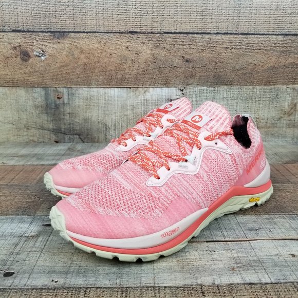 Merrell Mag-9 Orange Vibram Hiking Sneakers Knit - Picture 3 of 9